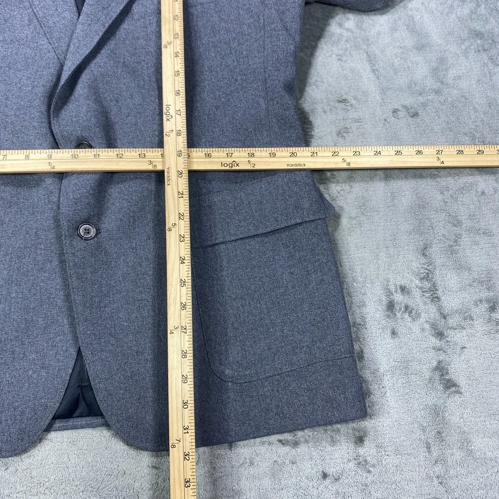 Vintage Levis Action Suit Blazer Mens 44R Gray Two Button Sport Coat Jacket 70s